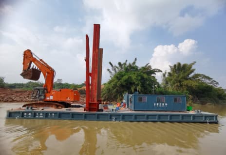 منصة عمل الحفار الخلفي